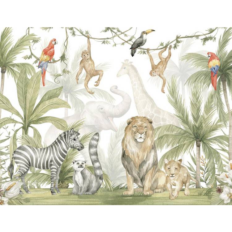 Walltastic Jungle Safari Kids Wall Mural 0