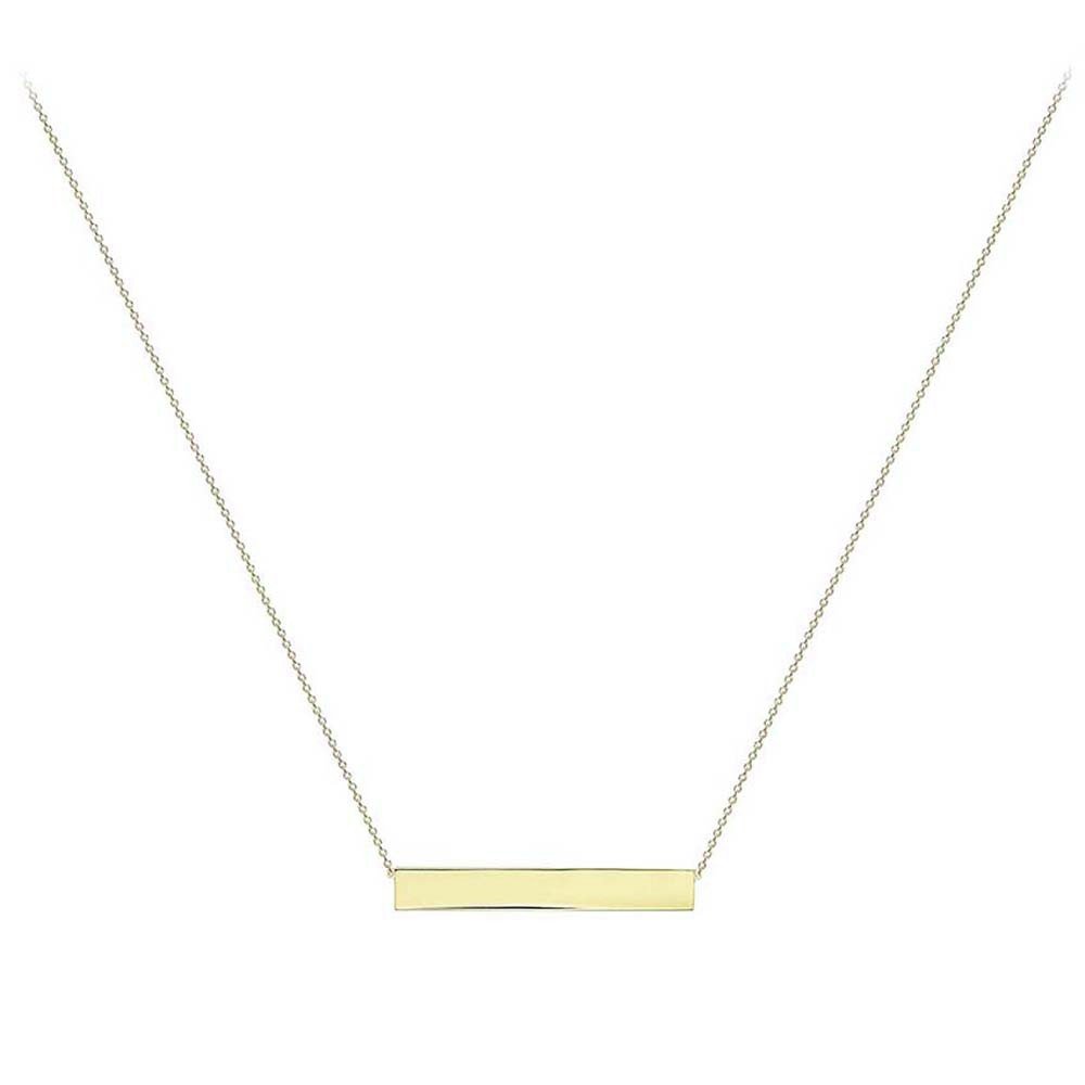 9ct Gold Personalised Bar Pendant 17 Inch Necklace Review