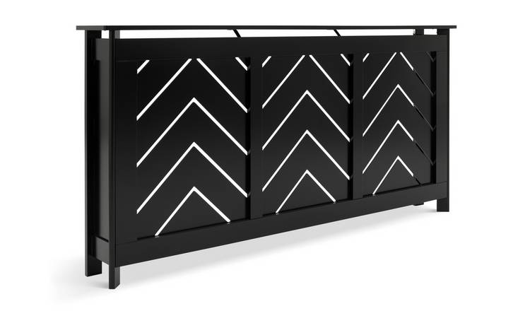 Habitat Chevron Large Radiator Cover - Black