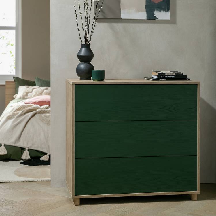 Habitat Koda 3 Drawer Chest - Green 0