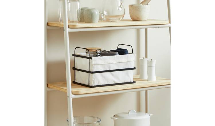Habitat 14L Industrial Handled Wire Storage Basket - White
