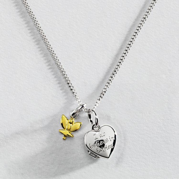 Revere Sterling Silver Heart Locket Pendant Necklace  0