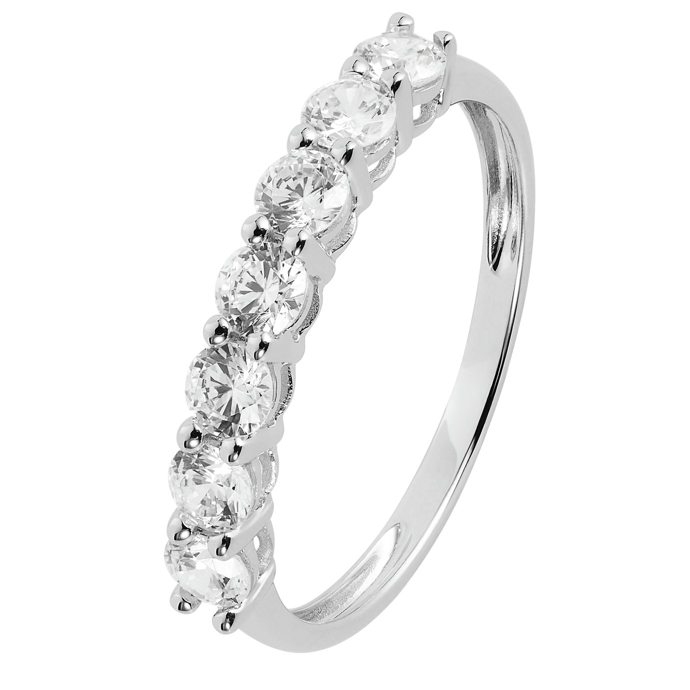 Revere 9ct White Gold Claw Cubic Zirconia Eternity Ring Review