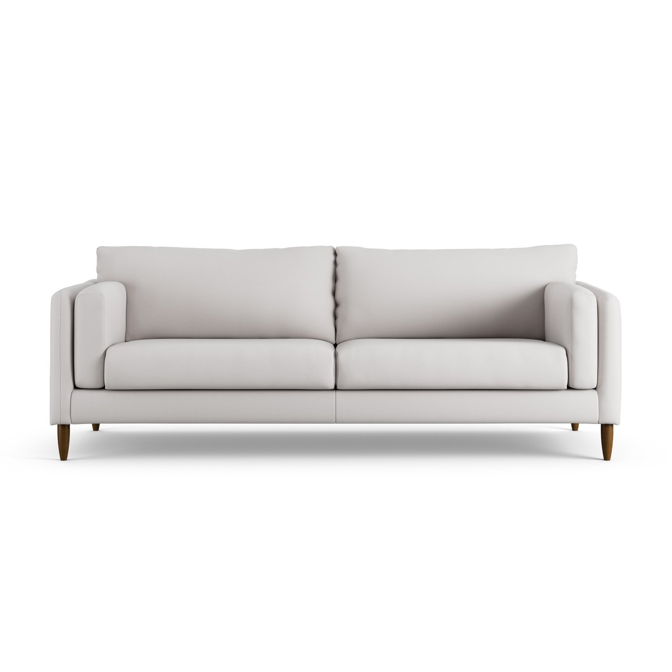 Habitat Newington Fabric 4 Seater Sofa - Natural - Dark Leg