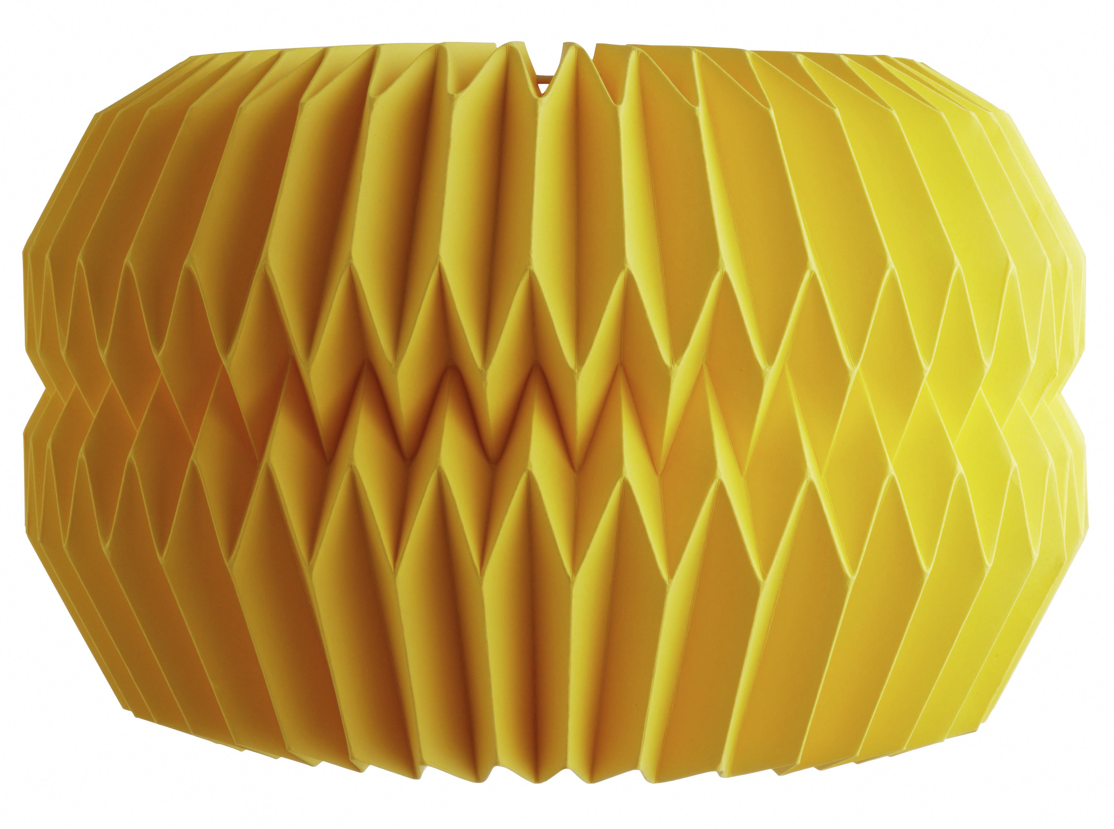 Habitat Kura 42x27cm Paper Drum Shade - Yellow.