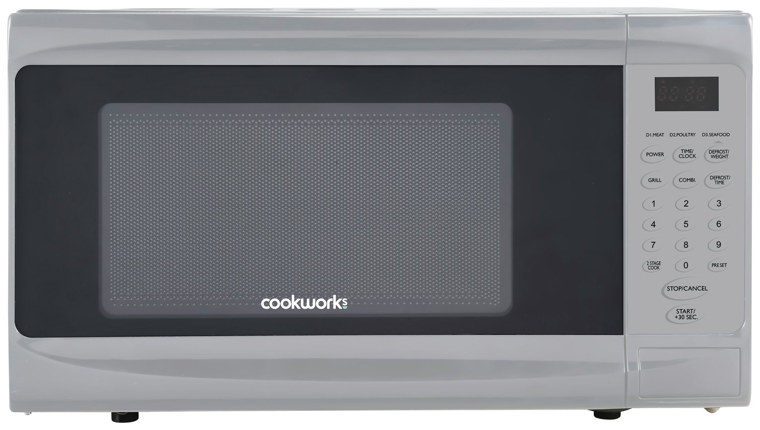 Cookworks 800W Grill Microwave D80H - Silver