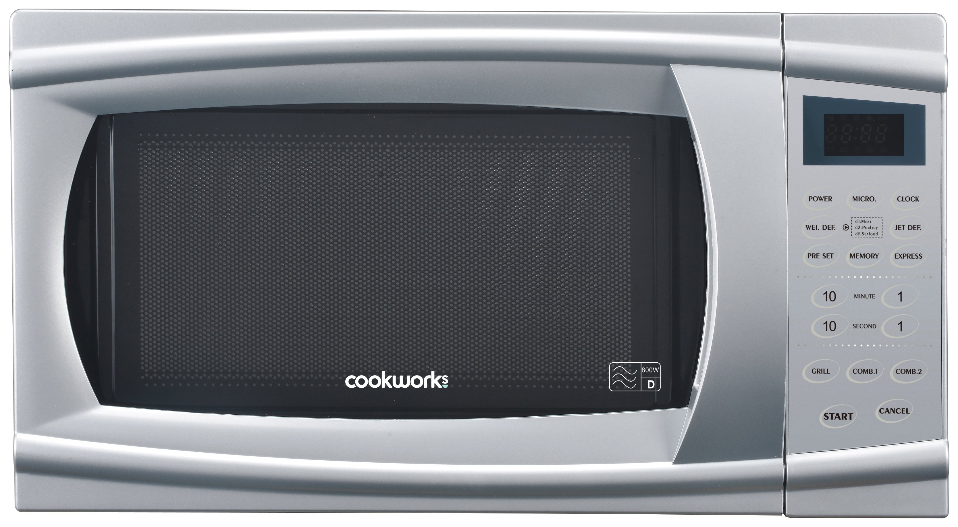 Cookworks Grill Touch Microwave D80H20AlT1 20L 800W Silver Reviews