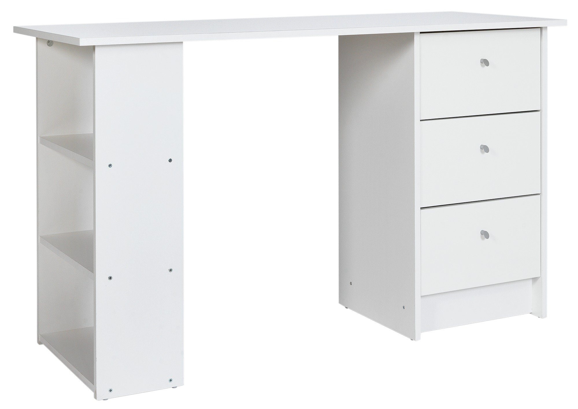 Argos Home Malibu White Gloss 3 Drawer Desk