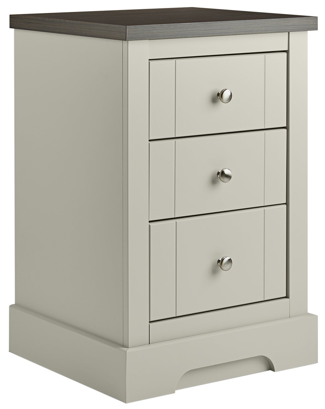 Argos Home Westbury 3 Drawer Bedside Chest - Grey