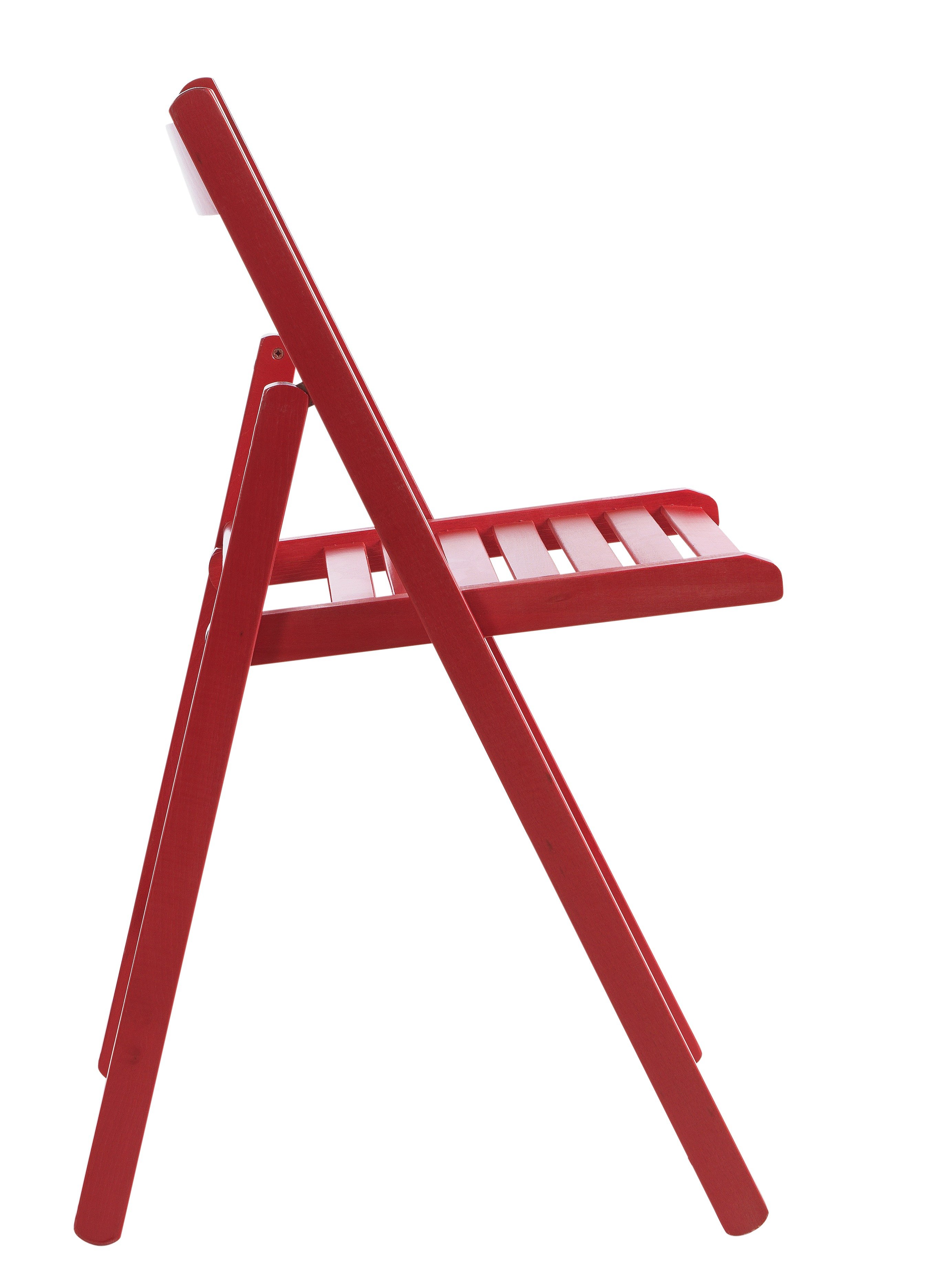 Argos Home Wooden Folding Chair - Red
