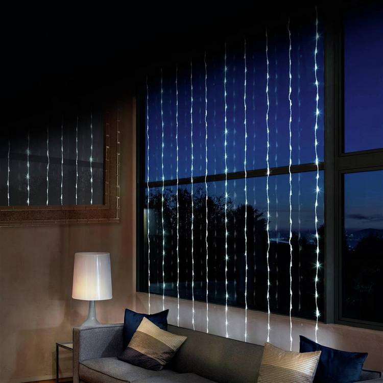 Premier Decorations White Waterfall Christmas Window Lights 0