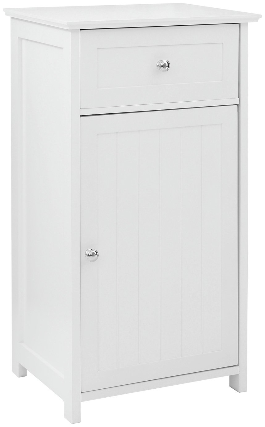 Premier Housewares Portland Wooden Cabinet with Shelf-White.