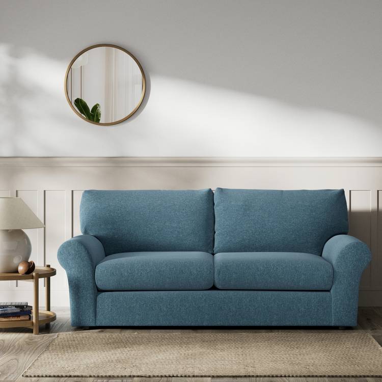 Habitat Molton Fabric 3 Seater Sofa - Blue 0