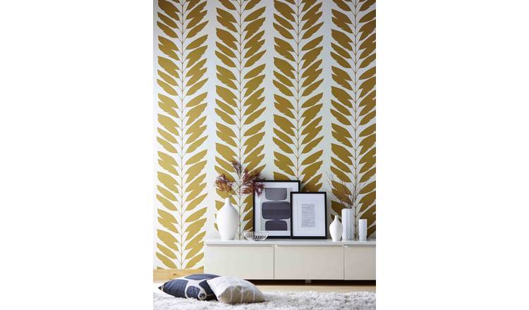 Scion Giant Yellow Tropical Leaves Wallpaper