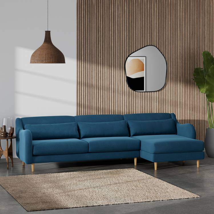 Habitat Turnmill Right Hand Corner Sofa - Ink Blue 0