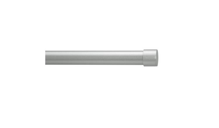 Argos Home Extendable Metal Silver Curtain Pole - 210cm