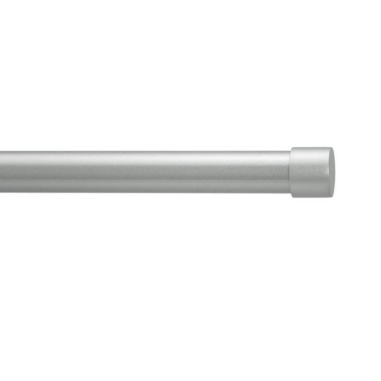 Argos Home Silver Extendable Curtain Pole - 120cm - 210cm 0