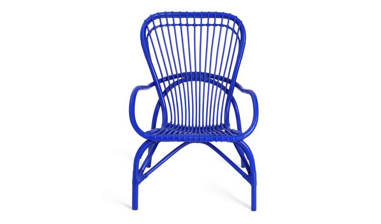 Habitat 60 Wyatt Rattan Chair - Blue