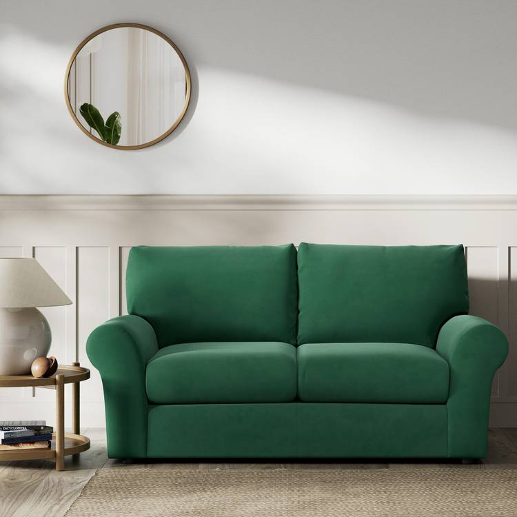 Habitat Molton Fabric 2 Seater Sofa - Green 0