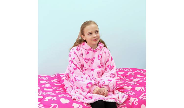 Barbie Pink Fleece Hooded Blanket - Medium