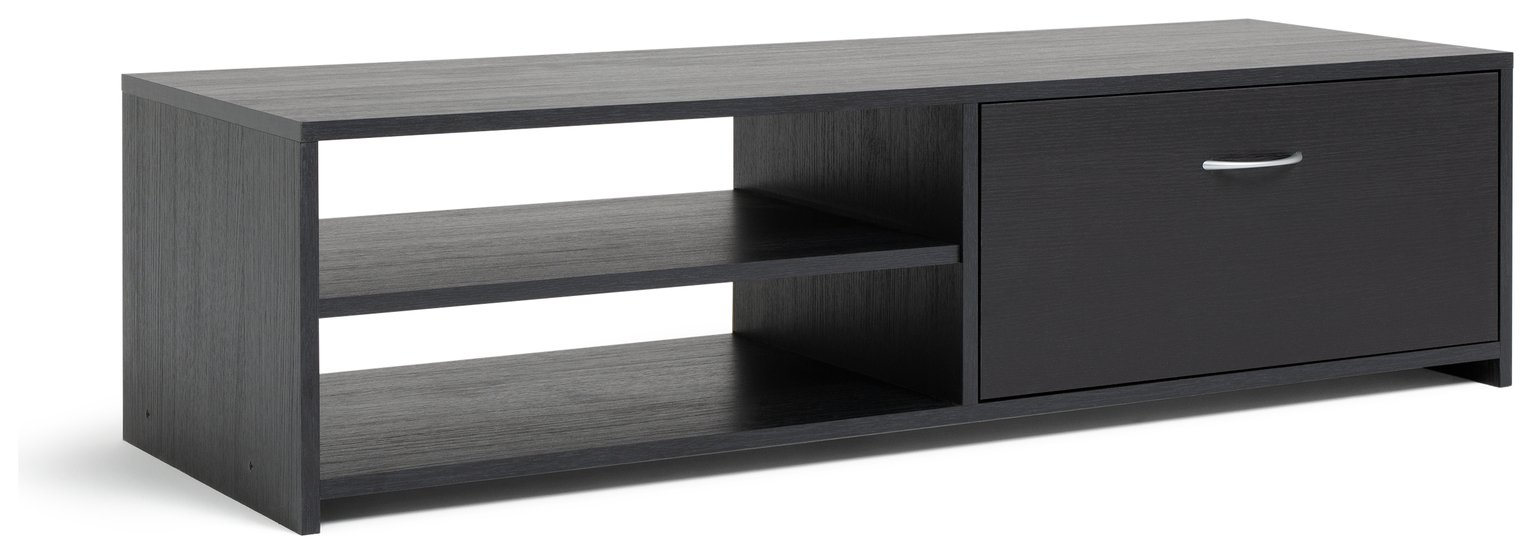 Habitat Squares 1 Drawer TV Unit - Black