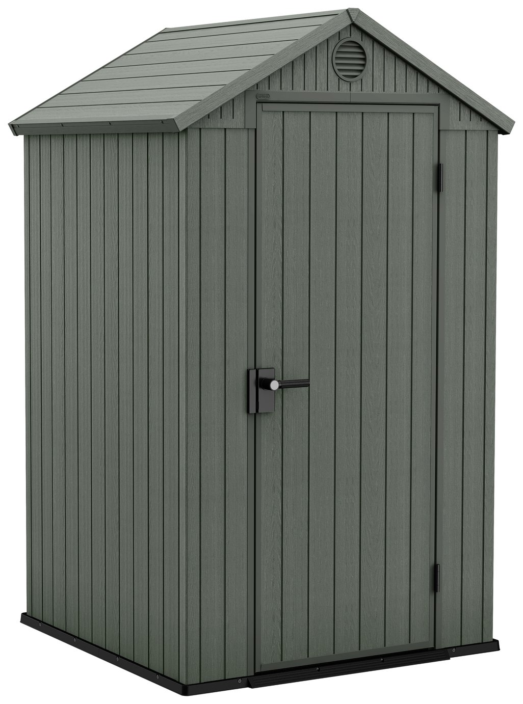 Keter Darwin Plastic Green Apex Shed - 4 x 4ft
