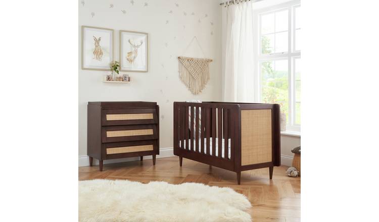 Tutti Japandi Mini 2 Piece Nursery Furniture Set - Walnut