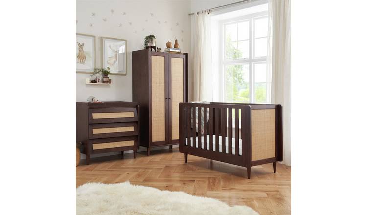 Tutti Japandi Mini 3 Piece Nursery Furniture Set - Walnut