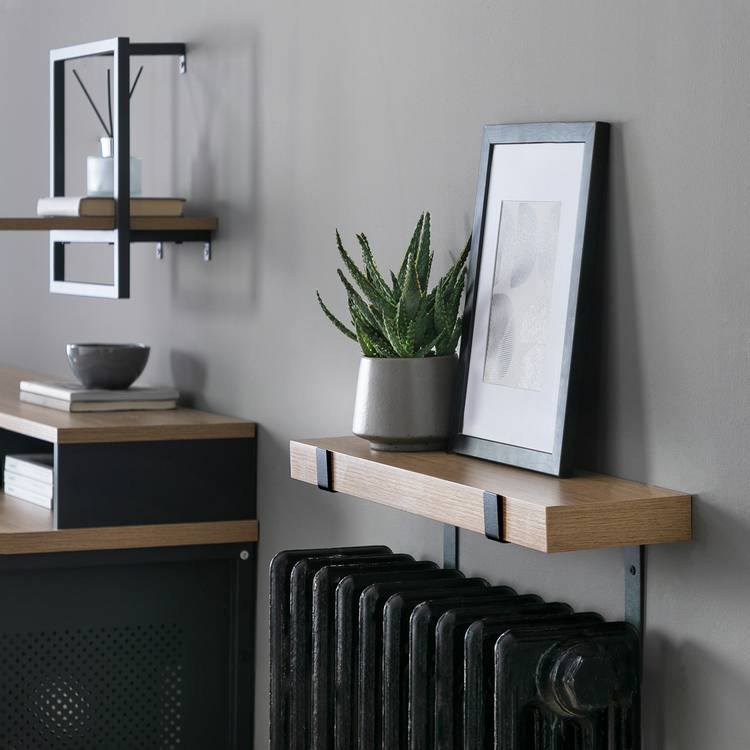 Habitat Loft Living 60cm Radiator Shelf - Oak 0