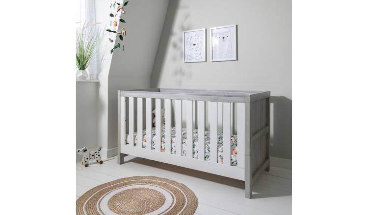 Tutti Bambini Modena Cot Bed Grey - Ash White