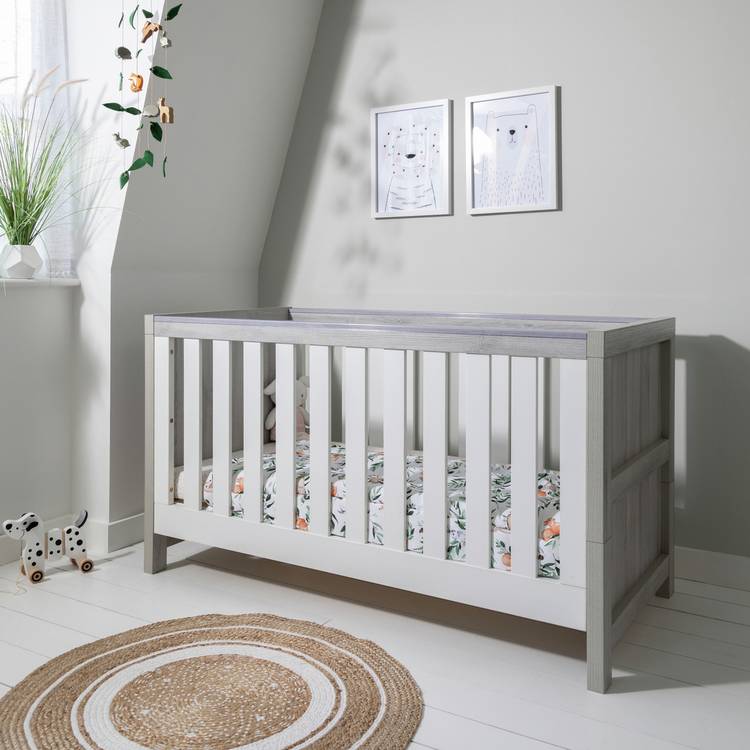 Tutti Bambini Modena Cot Bed Grey - Ash White 0