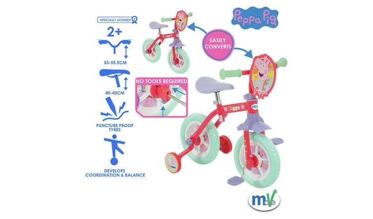 Buy Peppa Pig 2 in 1 10 Inch Wheel Size Training Bike Kids bikes