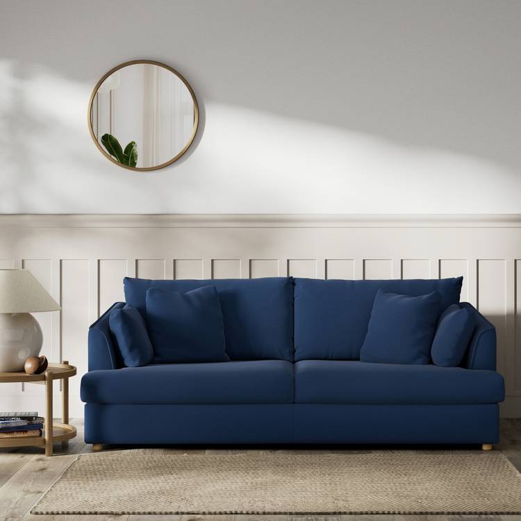 Habitat Holmfirth Fabric 3 Seater Sofa Bed - Navy 0