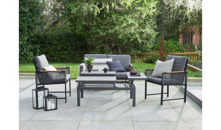 Buy Norfolk Leisure Bellmount 4 Seater Aluminium Garden Sofa Set Garden furniture sets Habitat