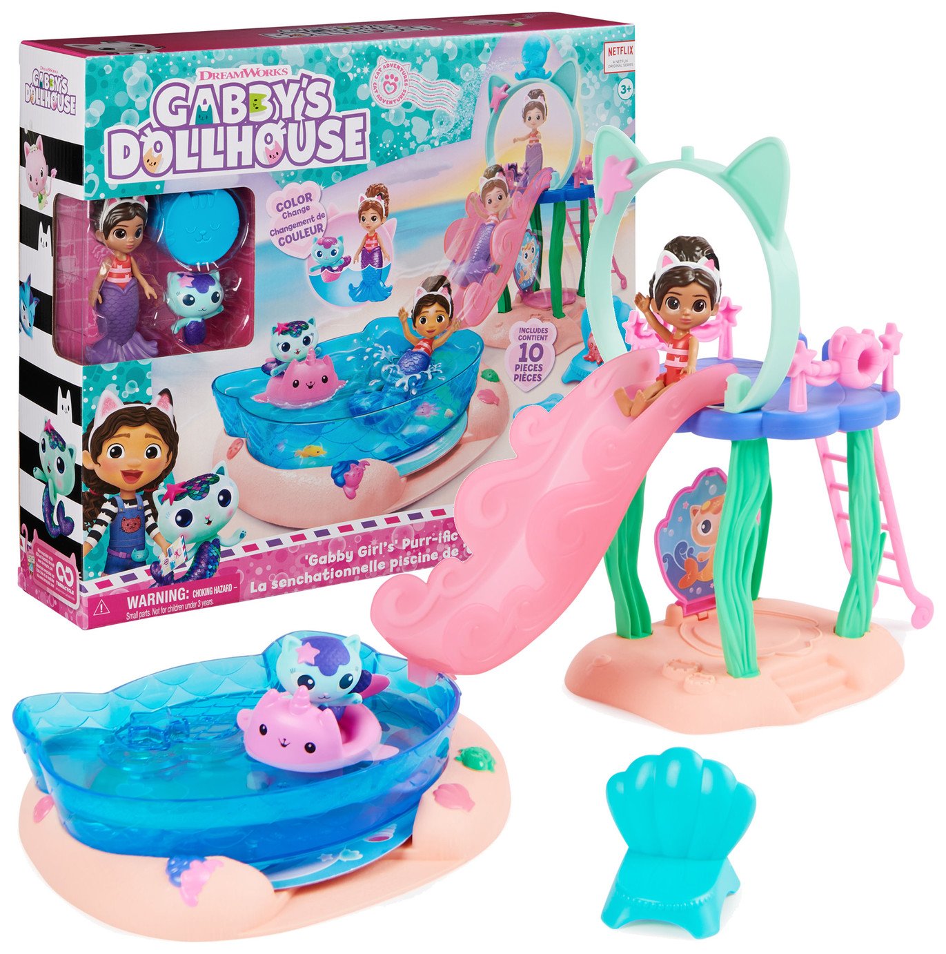 Gabby's Dollhouse Pool Party Playset