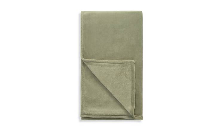 Argos Home Fleece Throw - Sage - 125x150cm