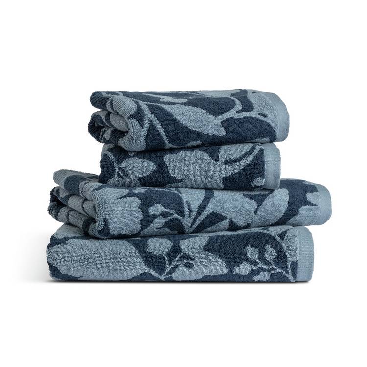 Habitat Foliage 4 Piece Towel Bale - Navy 0