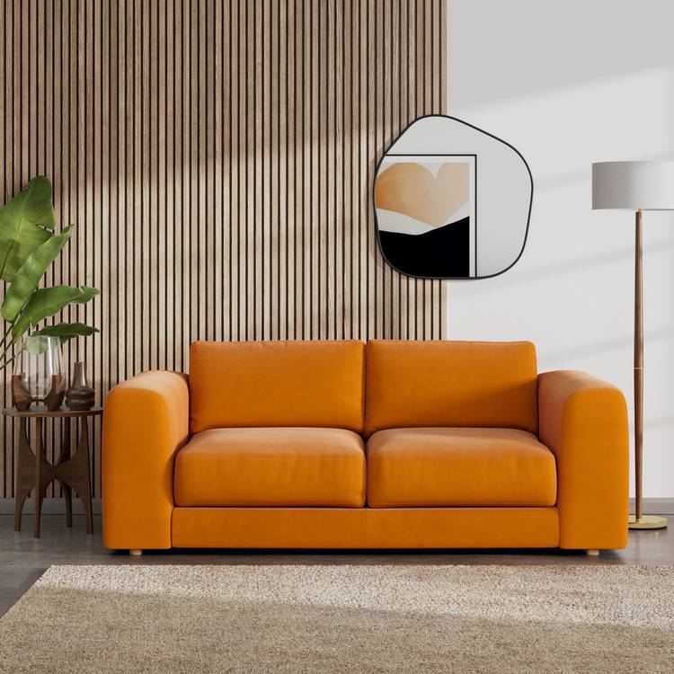 Habitat Ayr Fabric 3 Seater Sofa - Orange 0
