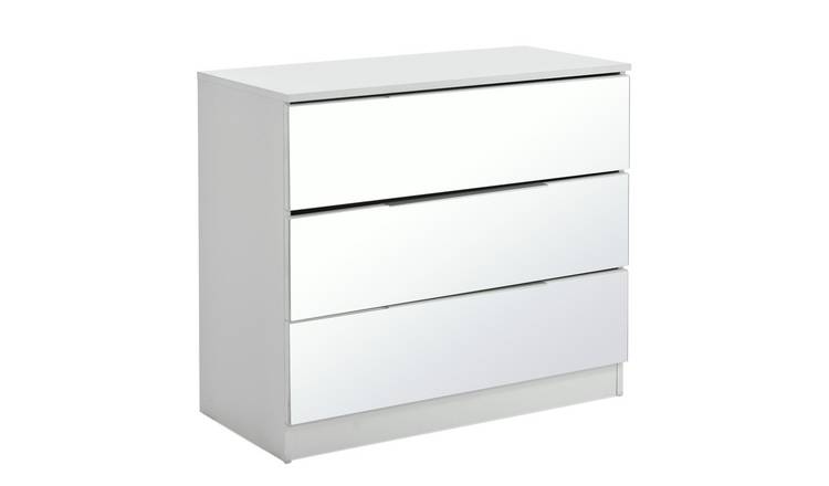 Buy Argos Home Sandon 3 Drawer Chest White And Mirrored