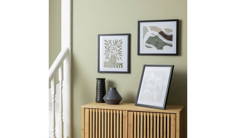 Habitat 3 Pack Black Wooden Picture Frames - 8x10"