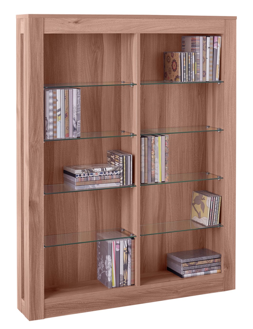 Hygena Cubic CD and DVD Media Storage - Oak Effect