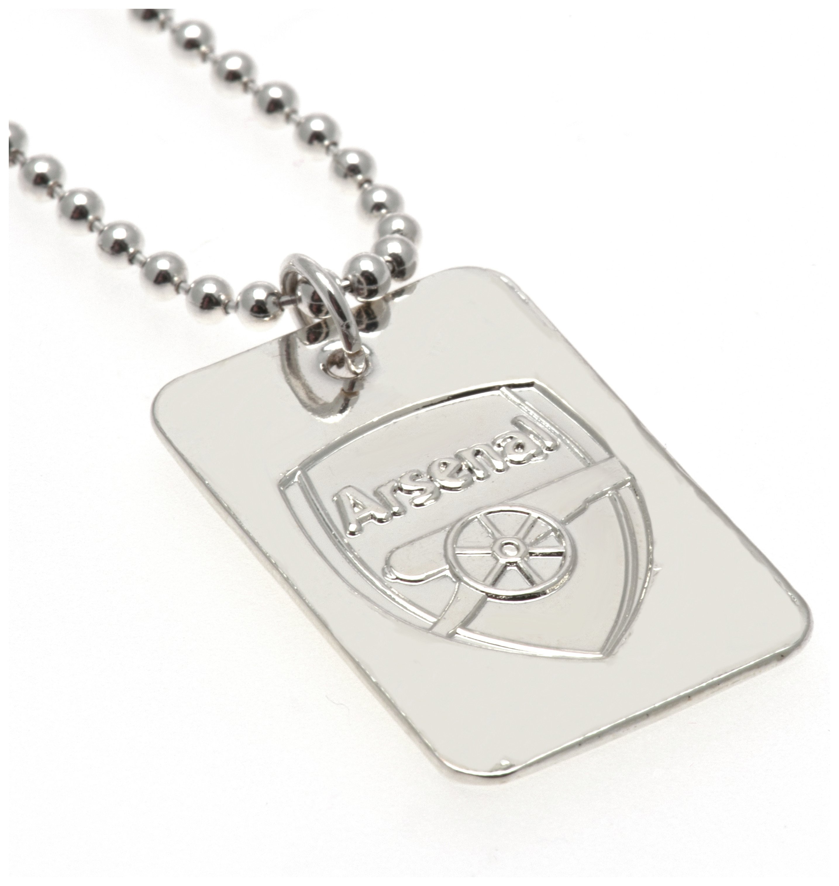 Silver Plated Arsenal Dog Tag & Ball Chain. review