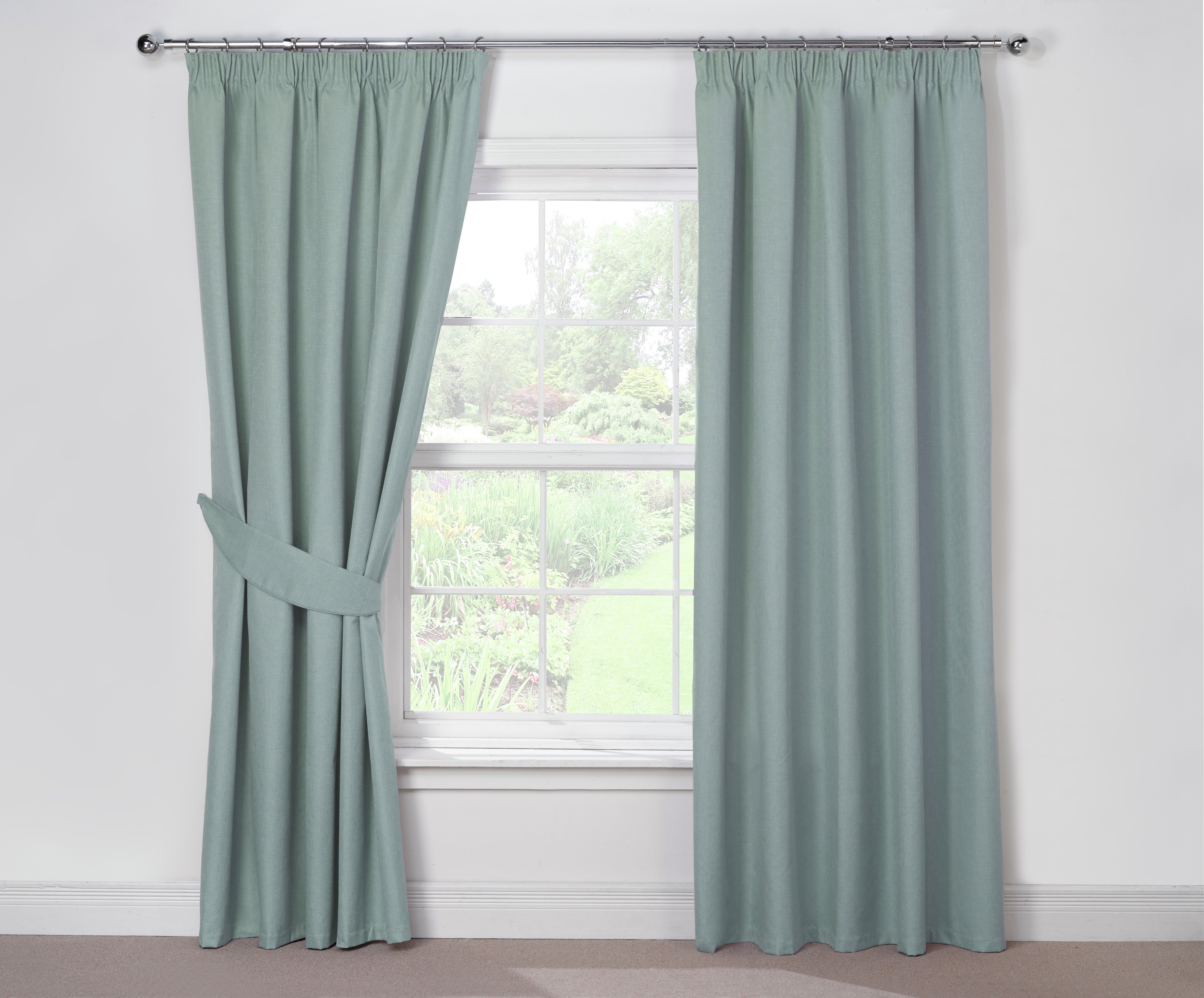 Julian Charles Luna Blackout Curtains - 228x228cm - Duck Egg