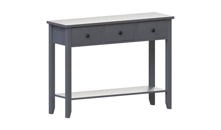 Vida Designs Windsor 3 Drawer Console Table - Grey