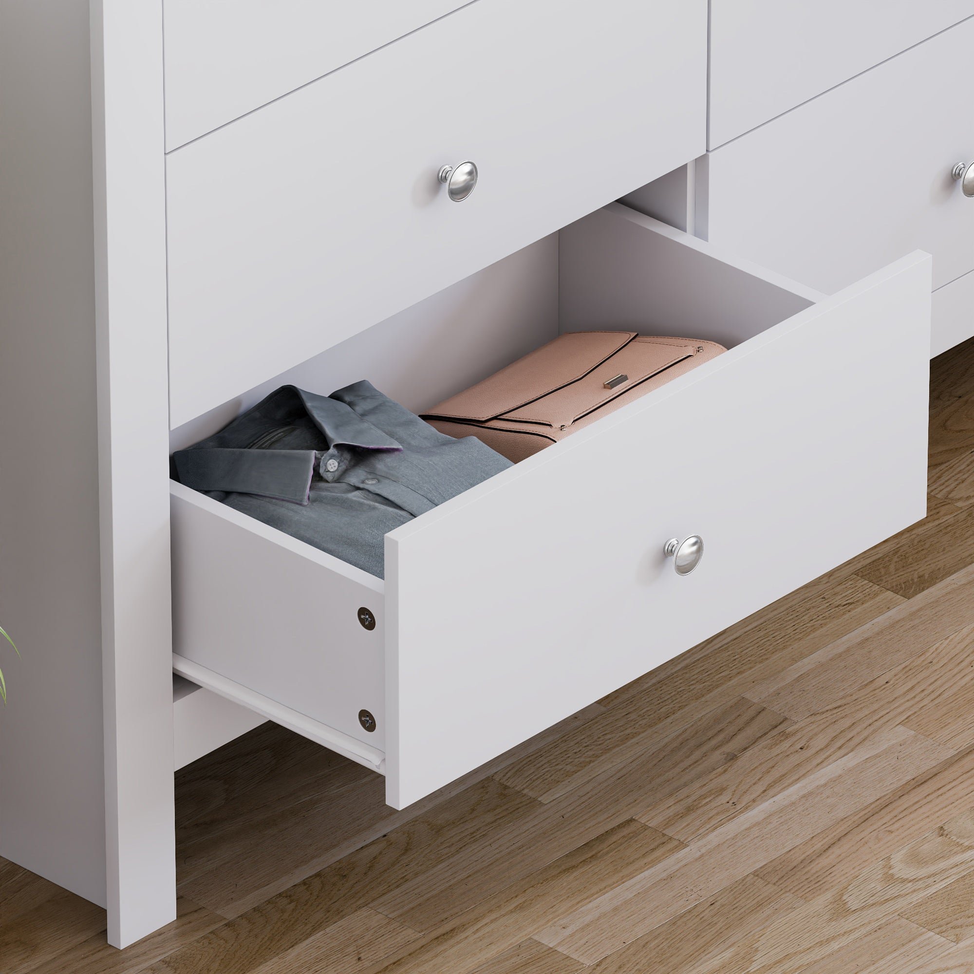 Vida Designs Arlington 4+3 Drawer Chest - White - Image 5