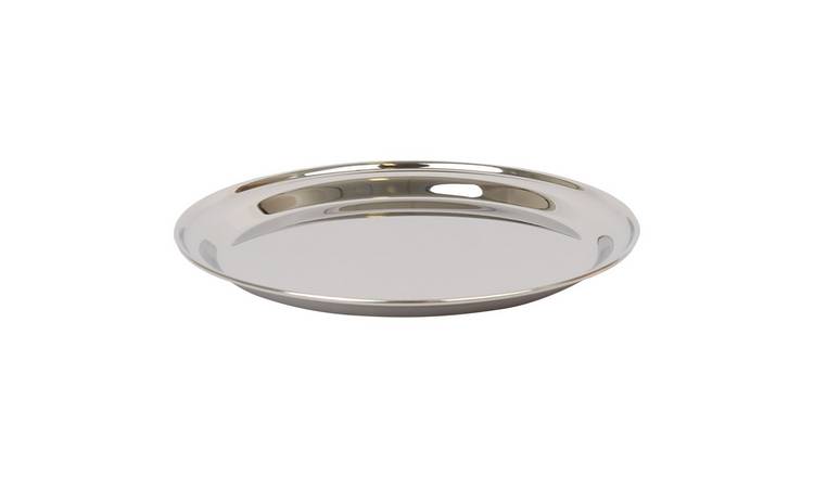 Argon Tableware Round Stainless Steel Serving Tray - 40.5cm