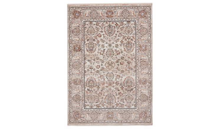 Mega Flooring Beige Traditional Bordered Rug - 80 x 150cm