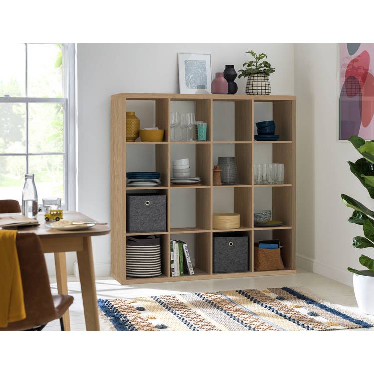 Habitat Squares Plus 16 Cube Storage Unit - Dark Oak 0