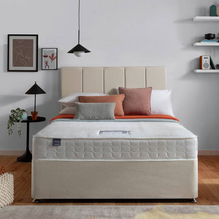 Silentnight Hatfield Double Memory 4 Drawer Divan Bed - Sand 0