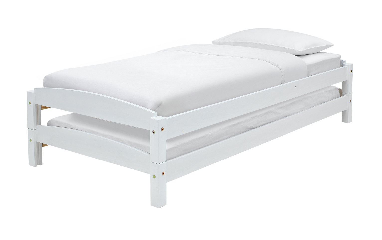 Argos Home Stakka II Guest Bed and 2 Mattresses - White